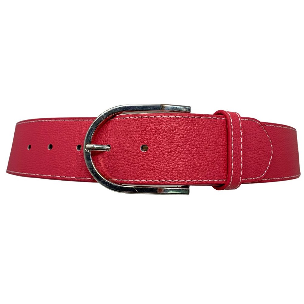 Ovation Riding Elite Curve Show Pink Textured Leather Wide Belt‎